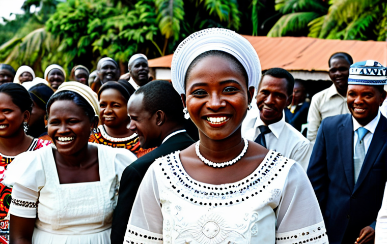 말라위 전통 의상 - Chitenje at the Market**
"A Malawian woman in a bustling marketplace, fully clothed in a vibrant *c... 말라위 전통 의상 - Chitenje at the Market**
"A Malawian woman in a bustling marketplace, fully clothed in a vibrant *c...