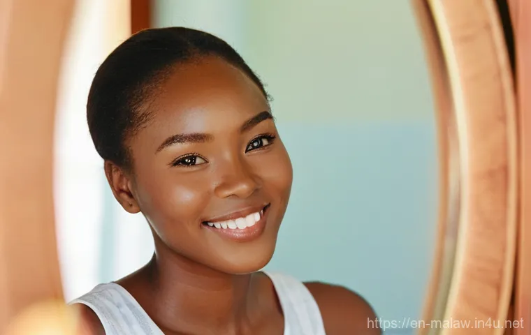 말라위에서 한국 제품 인기 여부 - **Prompt 1: K-Beauty Glow in Malawi**
A close-up portrait of a radiant young Malawian woman, app...