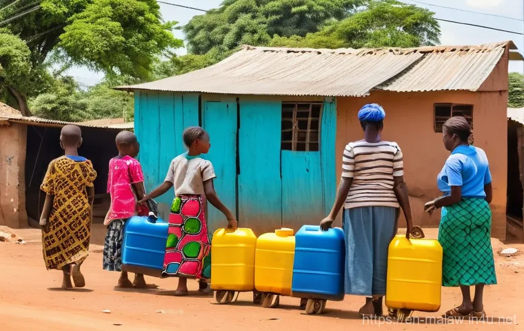 말라위에서 노숙자 및 사회 복지 현황 - **Vibrant Informal Settlement Life in Malawi**
"A bustling and vibrant informal settlement scene...