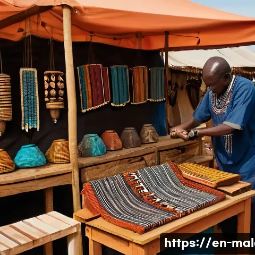말라위 주요 시장과 전통 장터 - **Prompt:** A vibrant Malawian market scene bustling with activity. In the foreground, a skilled mal...